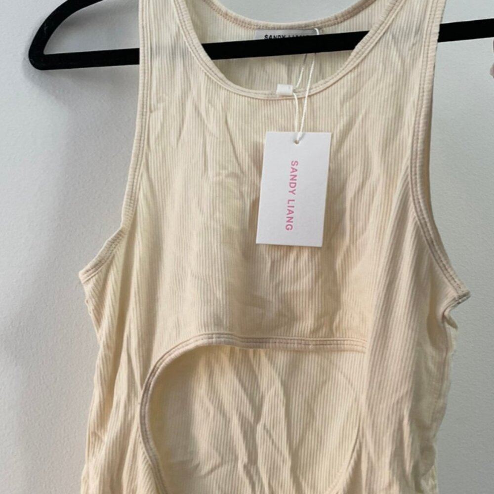 Sandy Liang Riblet/Kin Cut Out Tank - Picture 4 of 5